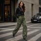 Pantalons cargo amples et élastiques pour femmes