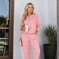Ensemble sweat à demi-boutons et pantalon de survêtement pour femme