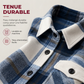 Chemise-veste décontractée à carreaux et boutons pour femme, coupe longue