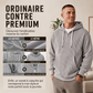 Sweat à capuche décontracté en velours côtelé pour homme, demi-zip