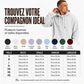 Sweat à capuche décontracté en velours côtelé pour homme, demi-zip