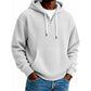 Sweat à capuche décontracté en velours côtelé pour homme, demi-zip