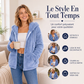 Veste à capuche douce et moelleuse pour femme