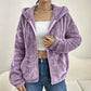 Veste à capuche douce et moelleuse pour femme
