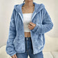 Veste à capuche douce et moelleuse pour femme