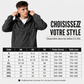 Anorak à capuche décontracté coupe-vent pour homme