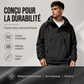 Anorak à capuche décontracté coupe-vent pour homme