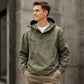 Anorak à capuche décontracté coupe-vent pour homme