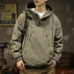 Anorak à capuche décontracté coupe-vent pour homme