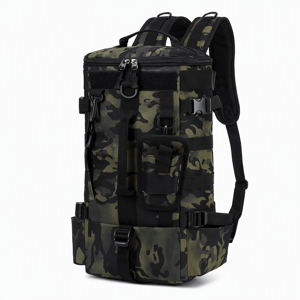Sac à dos de pêche extérieur pour homme, sac de voyage multifonction à grande capacité avec porte-canne, sac pour matériel de pêche aux leurres