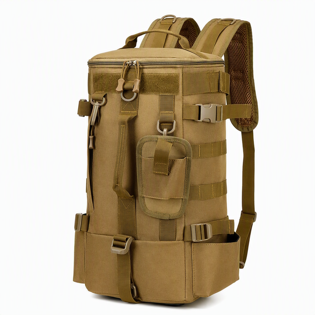 Sac à dos de pêche extérieur pour homme, sac de voyage multifonction à grande capacité avec porte-canne, sac pour matériel de pêche aux leurres