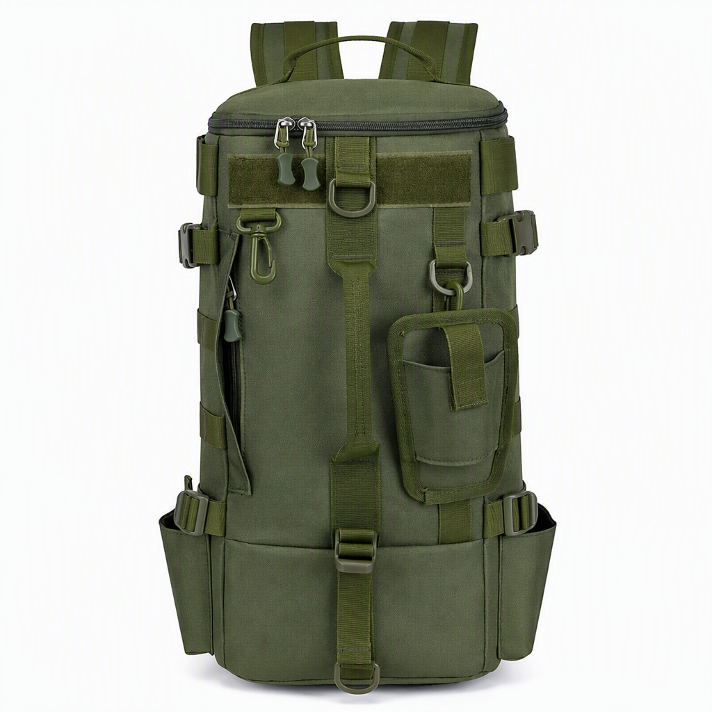 Sac à dos de pêche extérieur pour homme, sac de voyage multifonction à grande capacité avec porte-canne, sac pour matériel de pêche aux leurres
