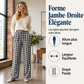 Pantalon droit à carreaux décontracté pour femme