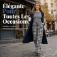 Pantalon droit à carreaux décontracté pour femme