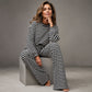 Ensemble de pyjama 2 pièces à manches longues rayé pour femme