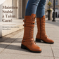 Bottines de combat vintage pour femmes à lacets et boucle