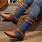 Bottines de combat vintage pour femmes à lacets et boucle