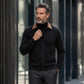 Veste décontractée pour homme à col tailleur en tissu gaufre