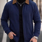 Veste décontractée pour homme à col tailleur en tissu gaufre