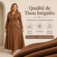 Robe longue élégante à col revers pour femme
