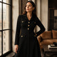 Robe longue élégante à col revers pour femme