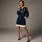 Robe sweat décontractée à demi-zip pour femme