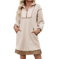 Robe sweat décontractée à demi-zip pour femme