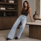 Jean large femme doublé chaud