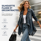 Veste trench en jean ouverte pour femme