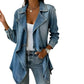 Veste trench en jean ouverte pour femme