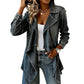 Veste trench en jean ouverte pour femme