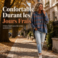 Pull en maille à capuche à carreaux rétro pour femme
