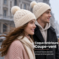 Bonnet en tricot d'hiver unisexe avec pompon