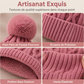 Bonnet en tricot d'hiver unisexe avec pompon