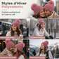 Bonnet en tricot d'hiver unisexe avec pompon