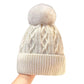 Bonnet en tricot d'hiver unisexe avec pompon