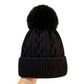 Bonnet en tricot d'hiver unisexe avec pompon