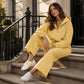 Ensemble 2 pièces à capuche vichy pour femme
