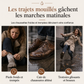 Bottines pour femme à bout rond avec bride à boucle, talon moyen épais et plateforme
