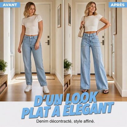 Jean à jambes larges flatteur
