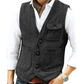 Gilet décontracté vintage pour homme, col en V
