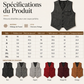 Gilet décontracté vintage pour homme, col en V