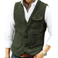 Gilet décontracté vintage pour homme, col en V