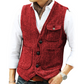 Gilet décontracté vintage pour homme, col en V