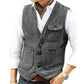 Gilet décontracté vintage pour homme, col en V