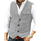Gilet décontracté vintage pour homme, col en V