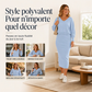 Ensemble sweatshirt épaules dénudées et robe camisole pour femme