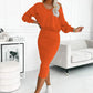 Ensemble sweatshirt épaules dénudées et robe camisole pour femme