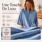 Haut en velours à manches 3/4 et demi-zip pour femme