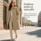 Trench long femme à boutonnage simple